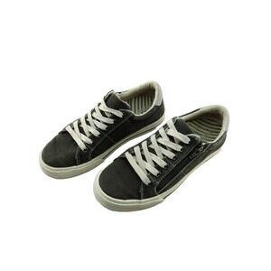 Toas Z Soul Women's Grey/White Canvas Suede Zipper Close Skate Sneakers Size 6.5